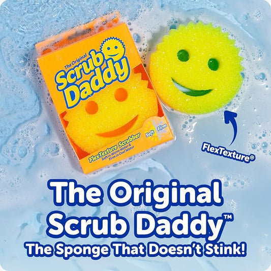 Scrub Daddy Scratch-Free Multipurpose Kitchen Sponges - Bulk Dish Sponges for Kitchen, Bathroom, Household Cleaning & More - Made with BPA-Free Polymer Foam (7 Count)