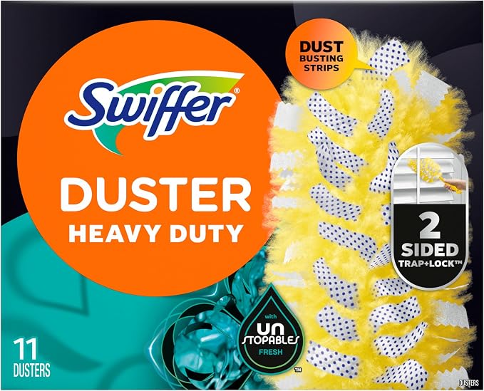 Swiffer Dusters Multi-Surface Heavy Duty Duster Refills, Unstopables Fresh Scent, 11 Count