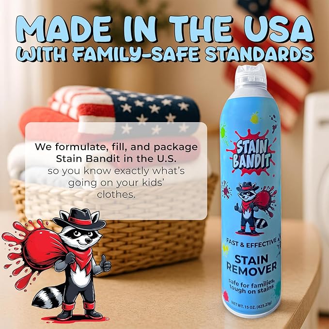 Stain Remover Spray, 360° Continuous Spray Bottle, 15 Oz (Pack of 2) | Non-Toxic, Stain Remover Family Safe Formula, Effective Stain Cleaning Spray for Clothes, Carpet, Seats, Friendly Packaging