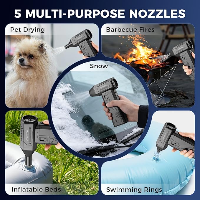 Compressed Air Duster,130000RPM Electric Air Duster Brushless Motor with Adjustable Stepless Speed, Fast Charging Rechargeable Cordless Air Blower for PC,Car,Keyboard,Pet,Home & Outdoor