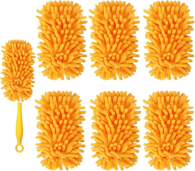 Reusable Duster Refill Compatible with Swiffer Hand Duster Kit | Pet Heavy Duty Duster Refills Fit for Swiffer Duster, Microfiber Washable 360 Duster Pads for Dusting Cleaning, 6 Pack