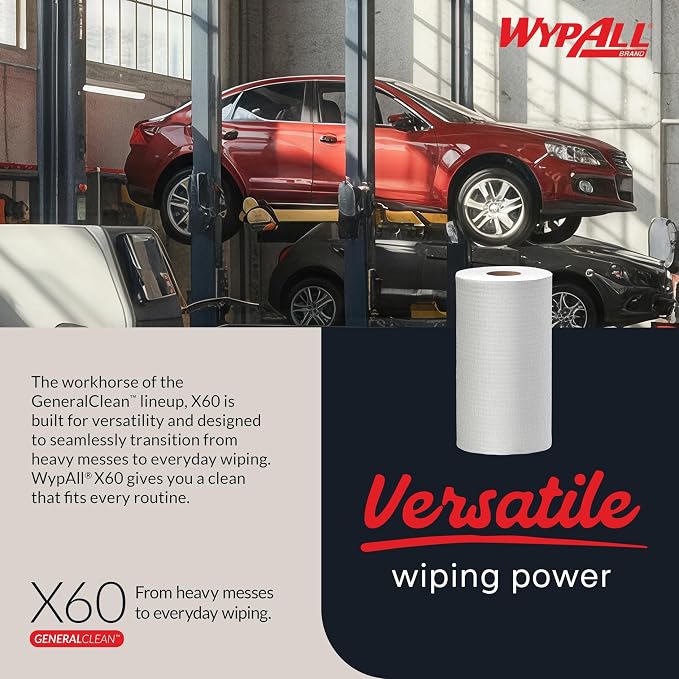WypAll GeneralClean X60 Multi-Task Cleaning Cloths, 6 x 130 Towels (35421)