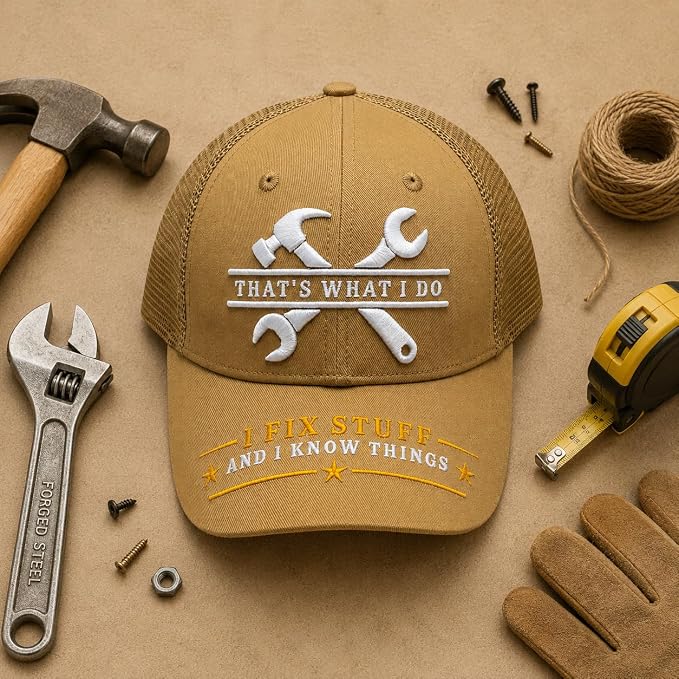 I Fix Stuff Funny Dad Hat,Gifts for Men Who Have Everything,Fathers Day Birthday Gift for Dad OR Husband