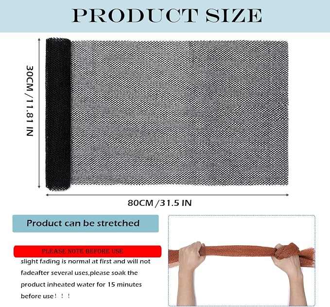 African Net Sponge Authentic,Exfoliating Body Shower Scrubber,2Pcs | Woven nylon africannet sponge,stretches up to 66in for full body & back washing removes dead skin,oil,For Women and Man