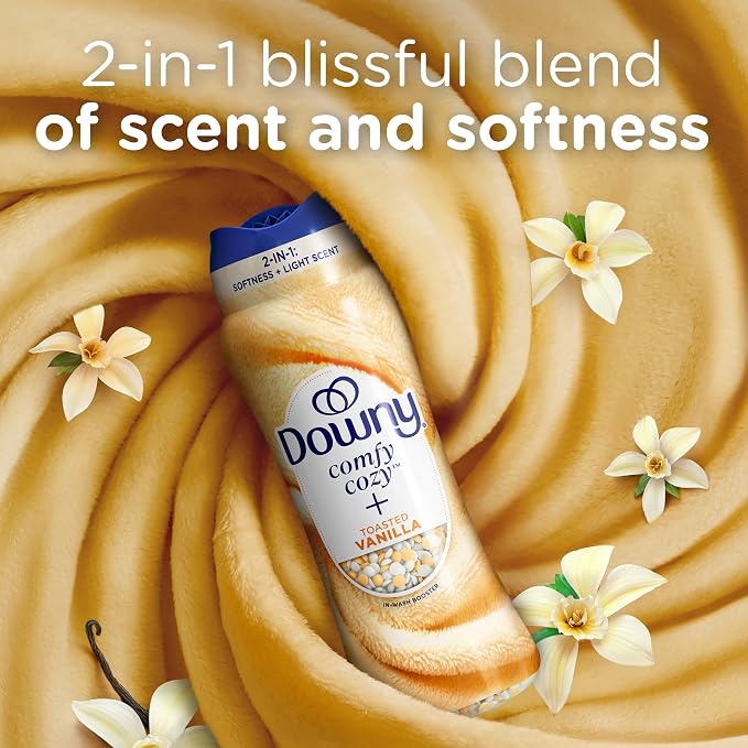 Downy Blends In-Wash Laundry Scent Booster Beads, Toasted Vanilla Scent, 32.2 OZ, Fabric Sottener Beads and Freshness