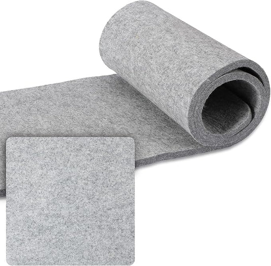 Nuanchu 2 Pack Large Wool Pressing Mat 15" x 59" and 10" x 10" Wool Ironing Mat Felted Wool Ironing Pad Sewing Machine Muffling Mat Iron Board for Quilters Quilting Supplies and Notions Accessories