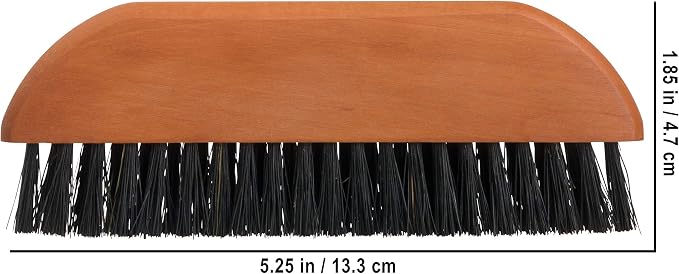 Redecker Natural Pig Bristle Pocket Clothes Brush with Oiled Pearwood Handle, 5-1/2 inches, Versatile Compact Hand Brush Removes Lint, Pilling and Debris from Garments, Made in Germany