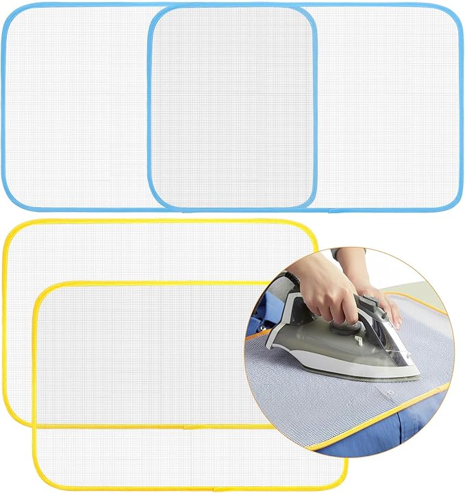 4 Pcs Pressing Cloth for Ironing, Ironing Cloth to Protect Clothes for Iron & Sew, Durable Fabric Protector for Delicate Garments, Reusable Accessories (23x15 Inches)