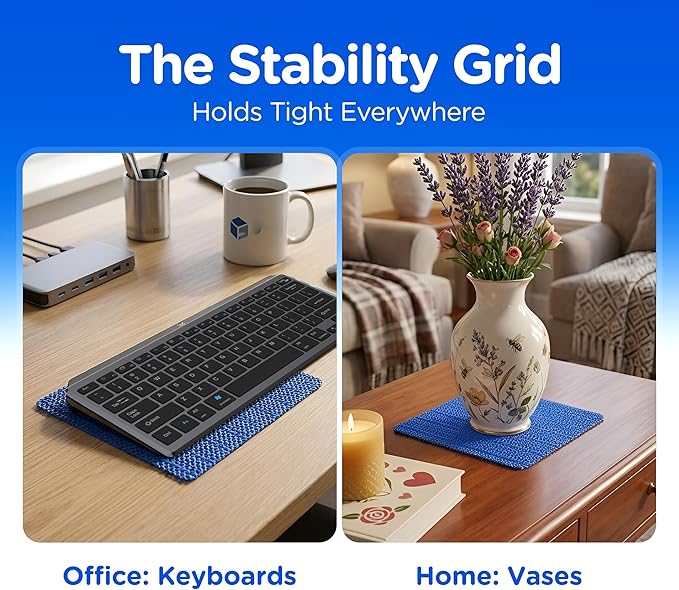 Compac Home Mighty Gripper Non-Slip Pads Jar Opener, Stablize Pictures, Keyboards, Lamps, and More, 8 Count