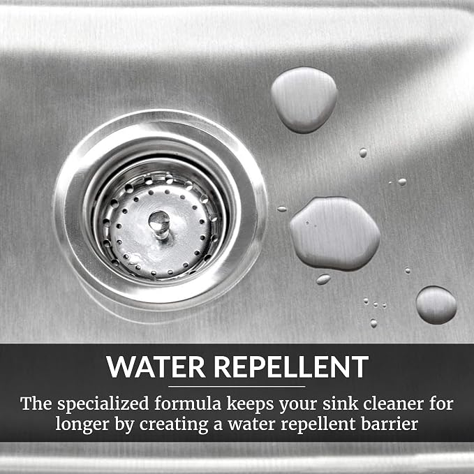 HOPE'S Perfect Sink 8.5 oz Sink Cleaner and Polish, Restorative, Water-Repellant Formula, Stain Remover, Good for Brushed Stainless Steel, Cast Iron, Porcelain, Corian, Composite, 6 Pack