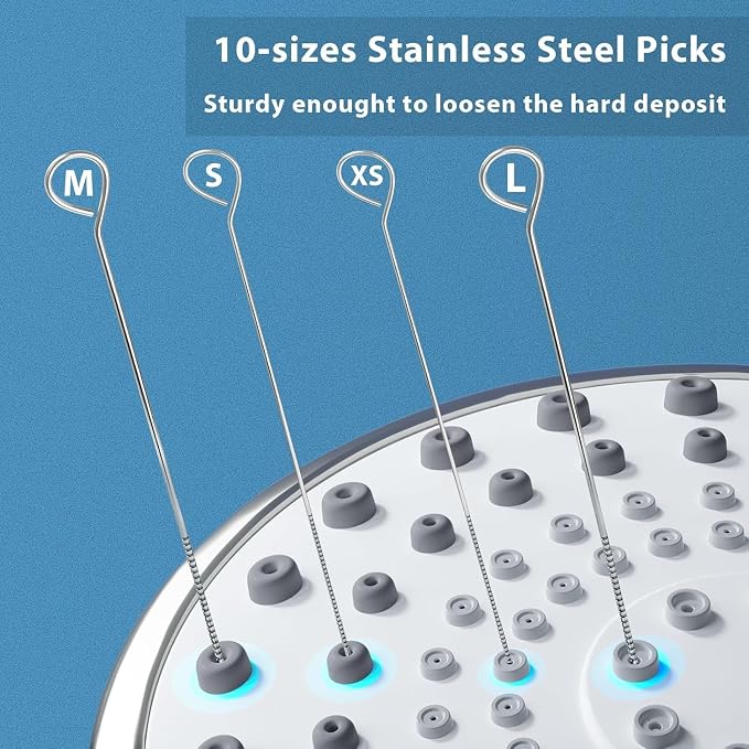 Lumkew 90pcs Shower Head Cleaner Tool Picks Small Hole Cleaning Brush | Multiple, Unclogging Small Hole, Showerhead Cleaning Brushes Picks, Household Bathroom