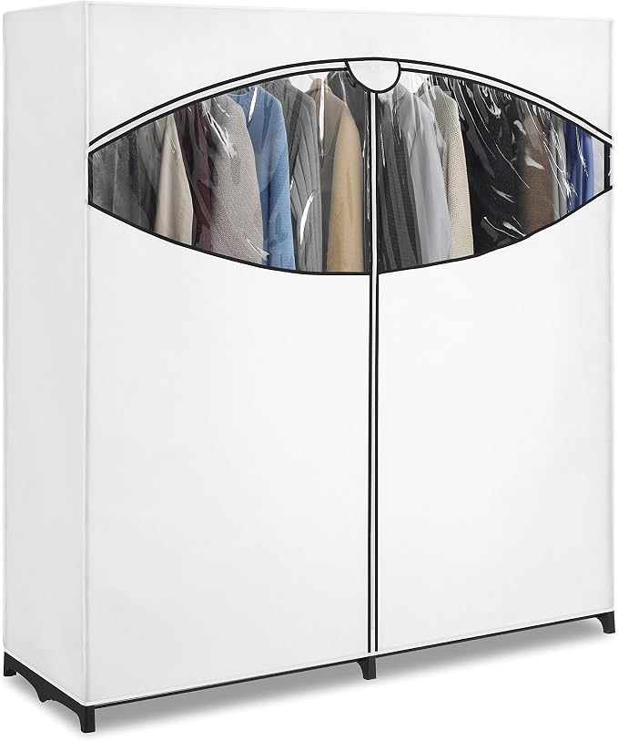 Whitmor 60-inch Extra-Wide Clothes Closet, 60” with White Cover