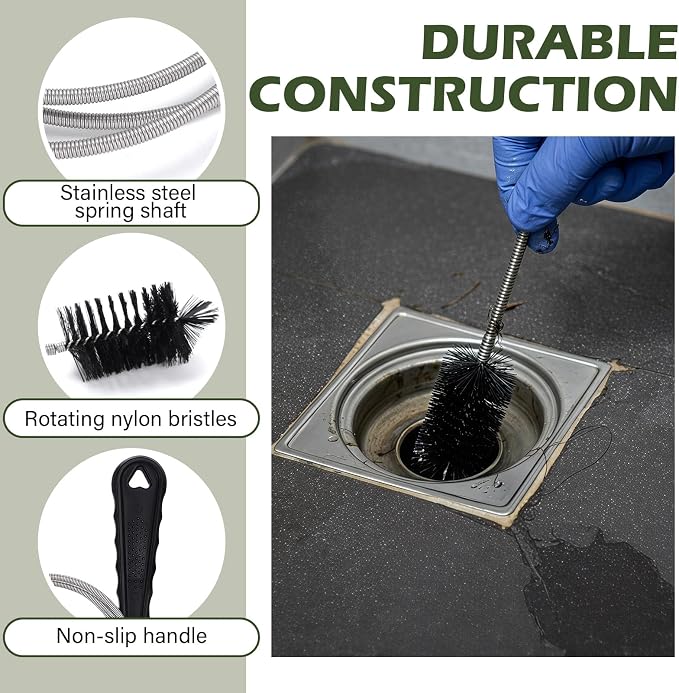 48" Flexible Tube Cleaning Brush Long Pipe Drain Snake Replace B313C