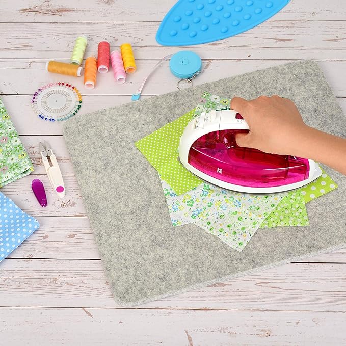 Rdutuok 17"x13.5" Wool Pressing Mat 100% New Zealand Felted Wool Ironing Mat Pad for Quilter, Sewing, Quilting Supplies and Notions