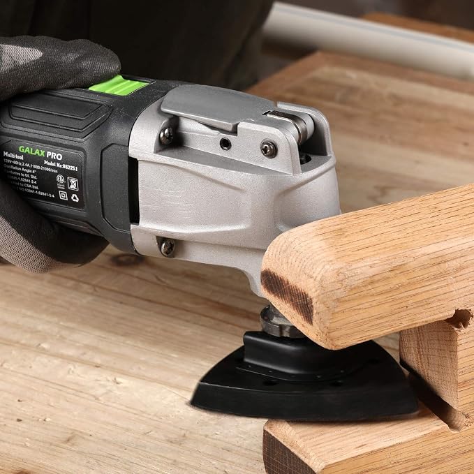 GALAX PRO 2.4Amp 6 Variable Speed Oscillating Multi-Tool Kit with Quick-Lock accessory change, Oscillating Angle:3°, 28pcs Accessories and Carry Bag | 21000 OPM Oscillating Power Tools for Hardwood, PVC pipes, Soft Metal Nails, 6 Variable Speed, 3° str...