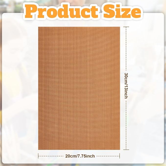 Honeydak 5 Pack Polymer Clay Oven Mat Non Skid Mat, 7.9 x 11.8 Inches