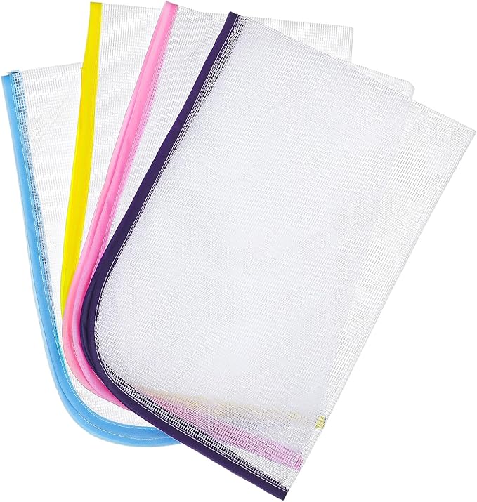 Teaaha Protective Pressing Cloth for Ironing, 4 Pack Ironing Clothes to Protect Clothes, Protector Insulation Mat Scorch Saving Mesh Iron Board Cover Pad Press Cloth Scorch Iron Cloth(4 Colors)