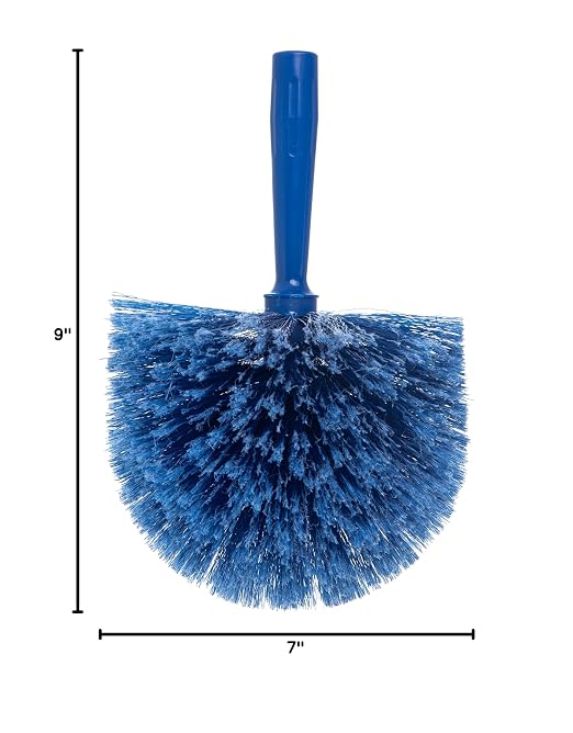 Sparta Round Duster Head, Soft Flagged Bristles, 9 Inch, Blue, 12-Pack | Flo-Pac, Electrostatic Bristles, Ceilings and Corners, Handle Sold Separately, BPA Free