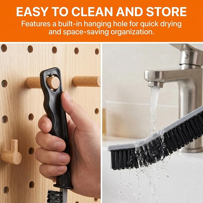 4Pcs Hard Bristle Crevice Cleaning Brush Grout Scrub Brushes Multifunctional Small Cleaning Tool House Deep Cleaninng Supplies for Bathroom Shower Kitchen Tile Window Narrow Spaces Sink Home Essential