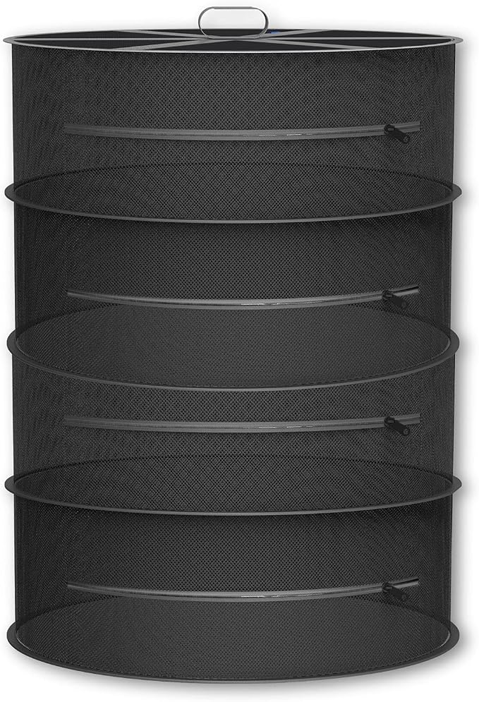 AC Infinity Herb Drying Rack, 4-Layer Hanging Mesh Net | and Buds, 18" Diameter Fit in Grow Tents Closets Hydroponics