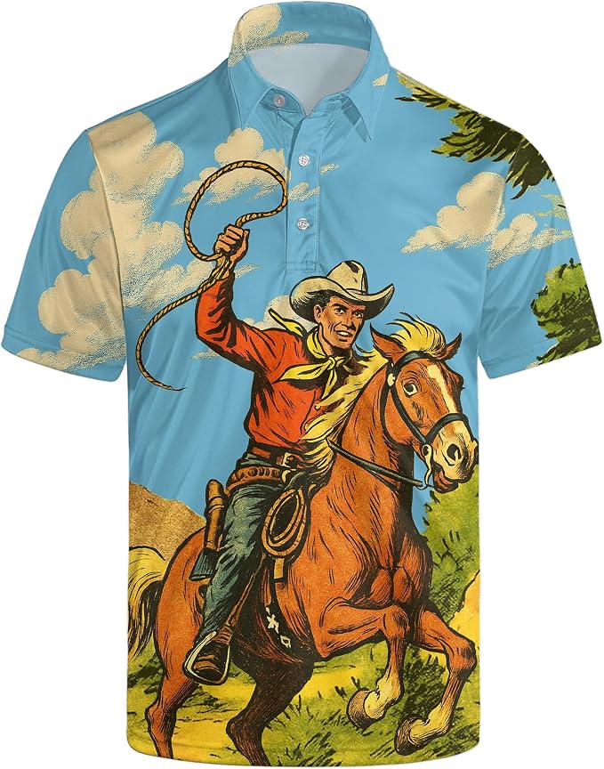 Polo Shirts for Men Moisture Wicking Mens Polo Shirts Patriotic Shirts for Men