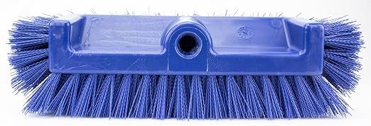 SPARTA Multi-Level Tile Scrub Brush 12" Wide Brush Head, Heavy-Duty Tile Cleaning Brush with End Bristles for Commercial Tiles, Tubs and Floor, Plastic, 12 Inches, Blue