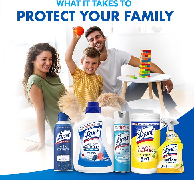 LYSOL Disinfecting Wipes, Multi-Surface Cleaner, Lemon, 80 ct. (3 Pack)