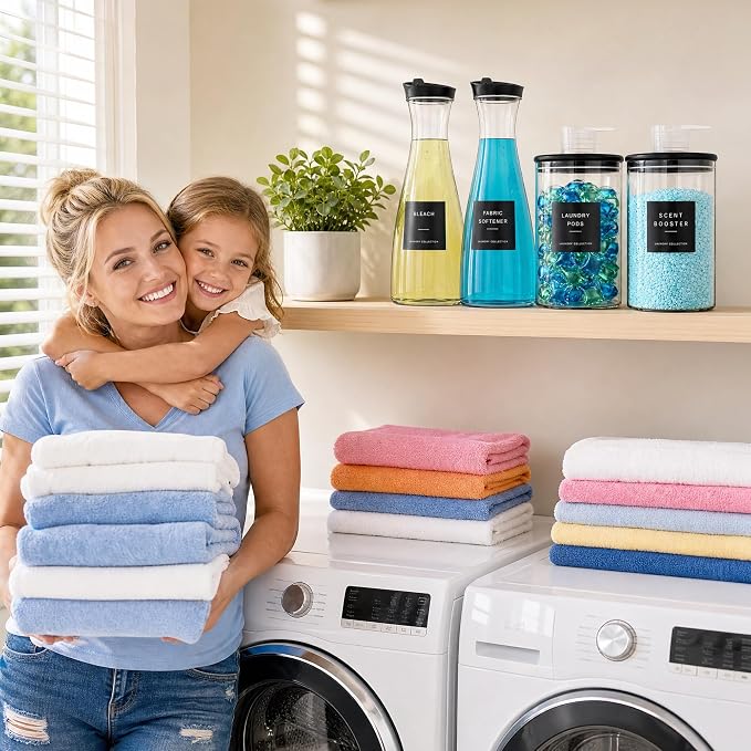 2+2 Pack Laundry Detergent Dispenser No Tray & Laundry Pods Container Black