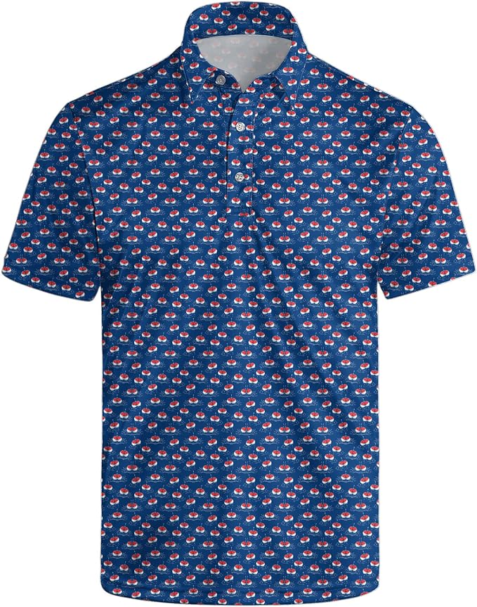 Polo Shirts for Men Moisture Wicking Mens Polo Shirts Patriotic Shirts for Men