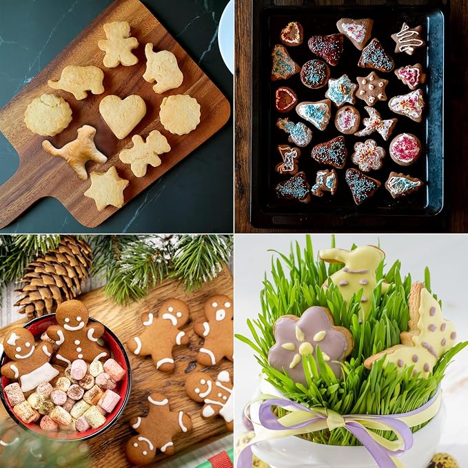 GWHOLE 26 Pcs Cookie Cutter Set, Mini Animal Unicorn Classic Shape Cookie Cutters for Kids Christmas Winter Holiday