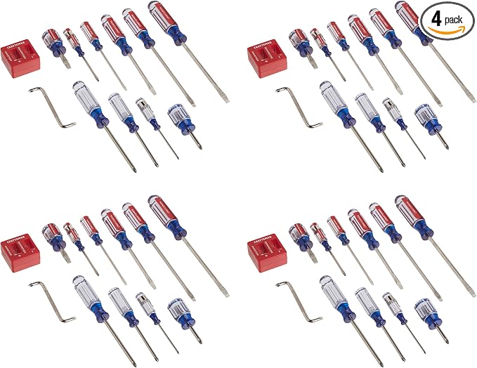CRAFTSMAN Screwdriver Set, Assorted, 12Piece (CMHT65044) (Pack of 4)