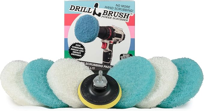 Bath Mat - Cooktop - Frying Pan - Pots and Pans - Grout Cleaner - Flooring | Drill Brush - Kitchen Accessories - Scrub Pads - Shower Cleaner - Bathtub - Sink - Scrubber - Stove - Oven Rack - Tile