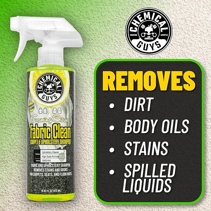 Chemical Guys, Foaming Citrus Fabric & Carpet Cleaner, Ready to Use, 32 oz
