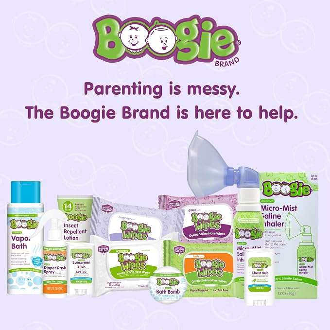 Boogie Antibacterial Hand Wipes - 100 Count - Hypoallergenic & Alcohol-Free - Travel and Diaper Bag Essential