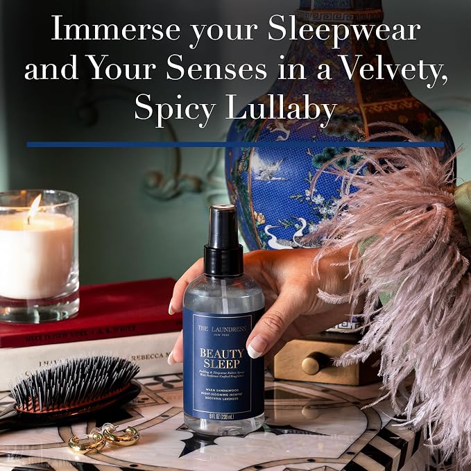 The Laundress Beauty Sleep Linen Spray for Bedding & Pillow Mist, 8 oz | Luxurious & Serene Scented Sleep Spray with Soothing Lavender, Room, Sleepwear and Fabric Refresher, Wrinkle Release