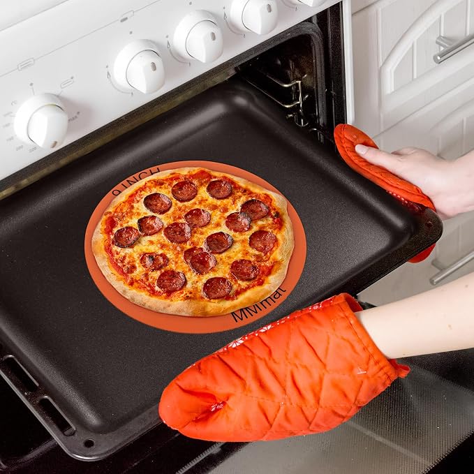 Silicone Baking Mats Set of 2 Round Non-Stick Reusable Air Fryer Linner - Best German Silicone - 12 inch