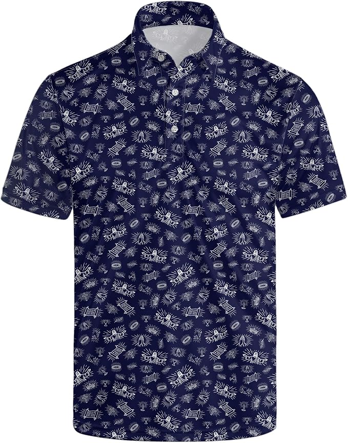 Polo Shirts for Men Moisture Wicking Mens Polo Shirts Patriotic Shirts for Men