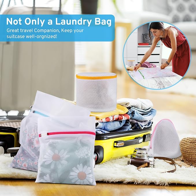 Ultimate 7 Pack 6 Size Mesh Laundry Bags Set for Delicates with AUTO-Lock Zipper, Lingerie Bags for Washing Delicates, Laundry Bags Mesh Wash Bags, Delicates Laundry Bag for Jeans,Blouse,Stocking,Bra | Laundry Bags Mesh Wash Bags Set, 6 Sizes, Durable ...