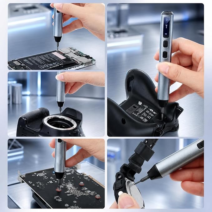 LIFEGOO Electric Screwdriver Set, 83 in 1 Cordless Rechargeable Small Power Screwdriver Set With 71Magnetic Bits, Magnetic Mat Professional Repair Tool for Electronics Phone Camera Laptop Watch