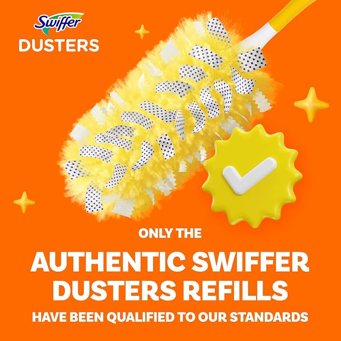 Swiffer Pet Heavy Duty Dusters Refills, Multisurface 360 Dusters with Febreze Odor Defense, 11 Count (Pack of 3)
