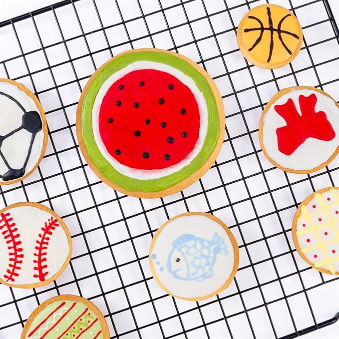 Nifogo Round Circle Cookie Cutter 5 Pcs | Biscuit Cutters, Sandwich Cutter, Stainless Steel & PP Plastic, 5 Different Sizes, for Baking Donut English Muffin Scones