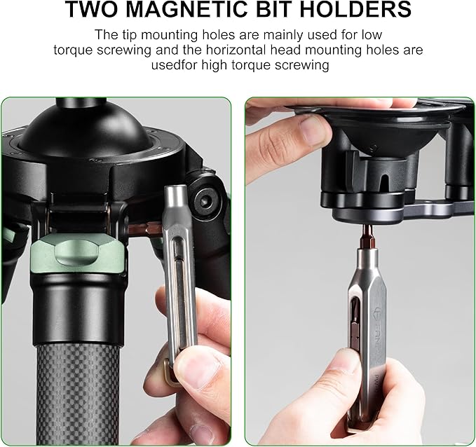 FANAUE Titanium Small EDC Multi Bit Pocket Screwdriver, Professional Grade Magnetic Repair Tool Kit, 10 in 1 Mini Precision Screwdriver Set Magnetic Repair Multitool for Daily Home Improvement Use.
