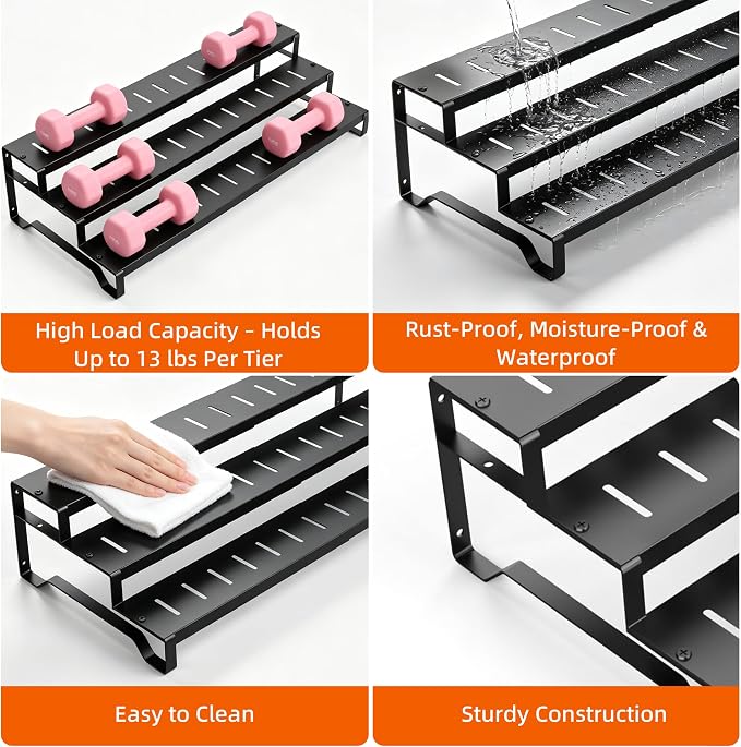 Expandable Can Organizer for Pantry,3-Tier Adjustable Metal Can Rack 2 Pack | Tiered Countertop Shelf, Adjustable height Pantry Organizer for Kitchen Cabinet, Countertop & Canned Goods Storage