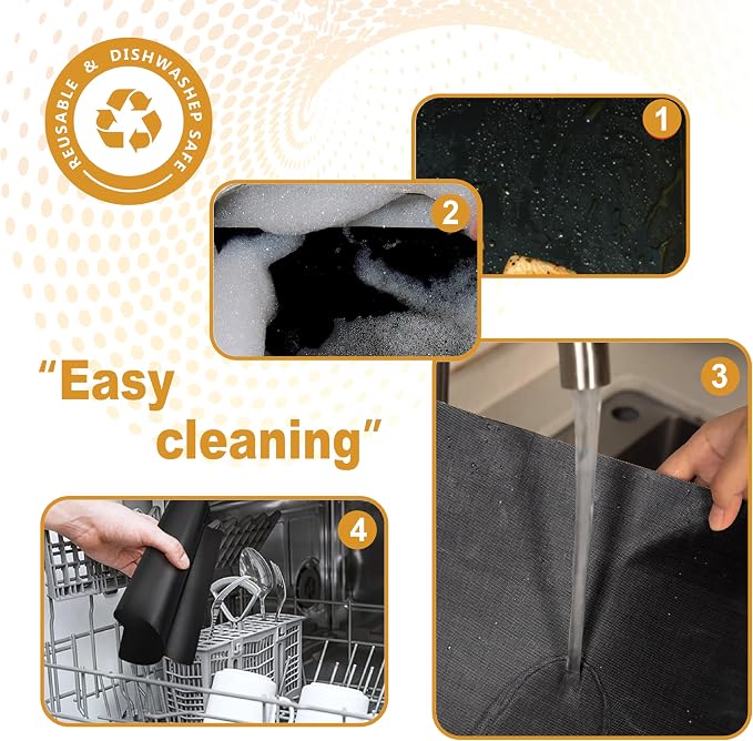 BBQ Grill Mats for Outdoor Grill, 7 PACK Heavy Duty Non-stick Reusable Teflon Oven Liners for Bottom of Oven for Electric, Gas, Toaster Ovens, Grills,Kitchen, 15.75'' x 13''