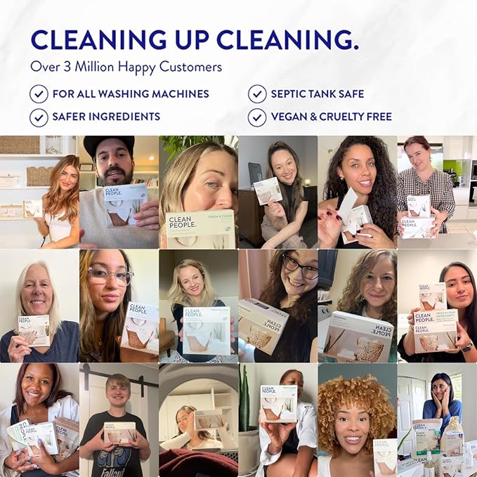 The Clean People Fabric Softener Sheets - Dryer Sheets - Softens & Removes Static - Vegan Laundry Softener With Essential Oils - Lavender, 120 Pack