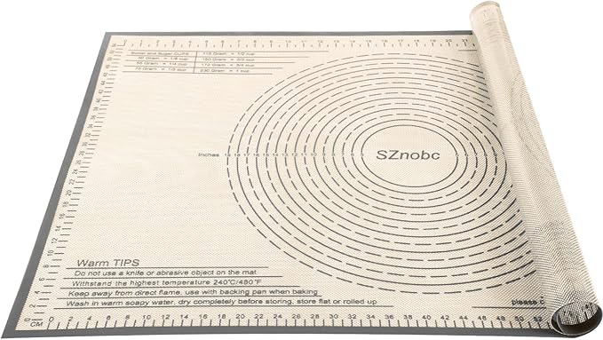 Silicone Pastry Mat 36X24 inch Baking mat Perfect for Dough, Pastry, Pie Crust, Fondant, Cookies, Bread, Pasta/Pizza,Pastry Board, Kitchen Counter Mat