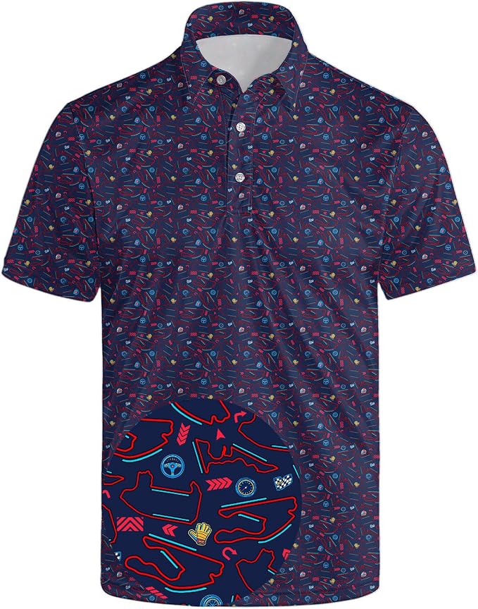 Polo Shirts for Men Moisture Wicking Mens Polo Shirts Patriotic Shirts for Men