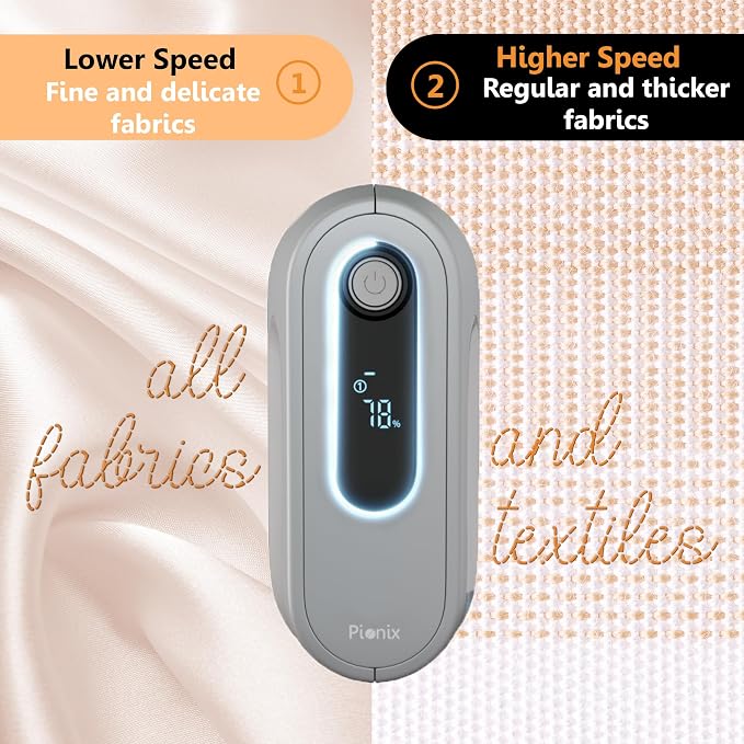Pionix Fabric Shaver, Sweater Shavers to Remove Pilling, High-Perf Defuzzer, Rechargeable Electric Lint Shaver for Fuzz and Lint Balls from Clothing, Upholstery 2000mah Battery (Matt Grey)