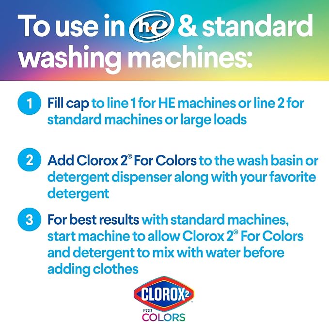 Clorox 2 for Colors - Stain Remover and Color Brightener, 22 Ounces (Packaging May Vary) | 22 Ounces (Packaging May Vary)