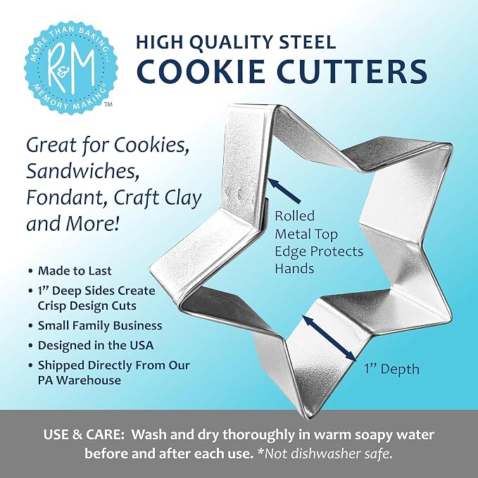 R&M Cookie Bite Cookie Cutter, 3 Inch Stainless Steel